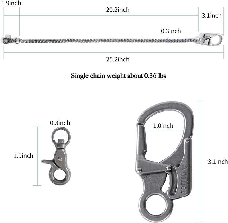 Ahiller Biker Wallet Chain, Heavy Duty Pocket Chain with Round Clasp, Men Chains for Keys, Jeans, Pants, Purse and Handbag - Image 4